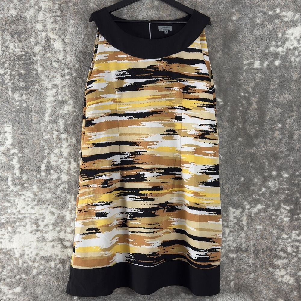 John Miller Collection Womens Size 16 Striped Sleeveless Boat Neck Dress Shift